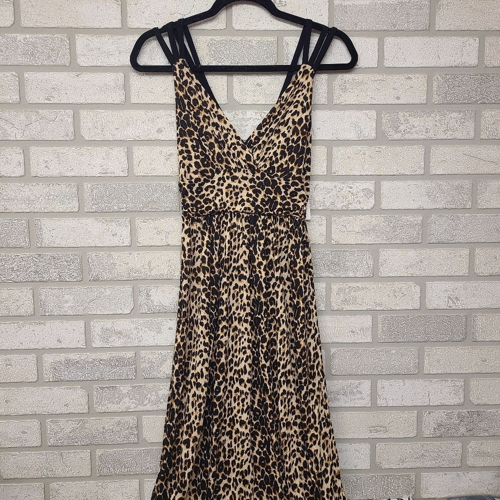 Aranacia Leopard Print Maxi Dress